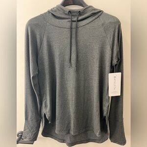 NWT Athleta Uptempo Hoodie Sweatshirt Charcoal Grey Size Small